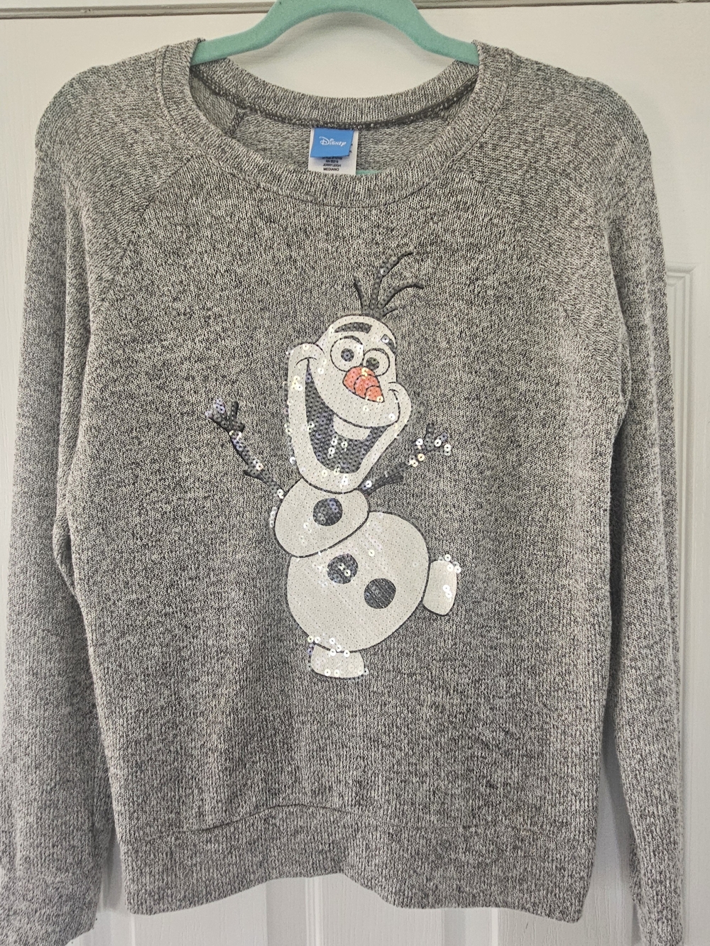Disney Gray Olaf Sequin Top